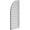 Ekena Millwork Quarter Round Top Left Surface Mount PVC Gable Vent w/ 2"W x 2"P Brickmould Sill Frame, 16"W x 36"H GVPQL16X3603SN - alternate 4
